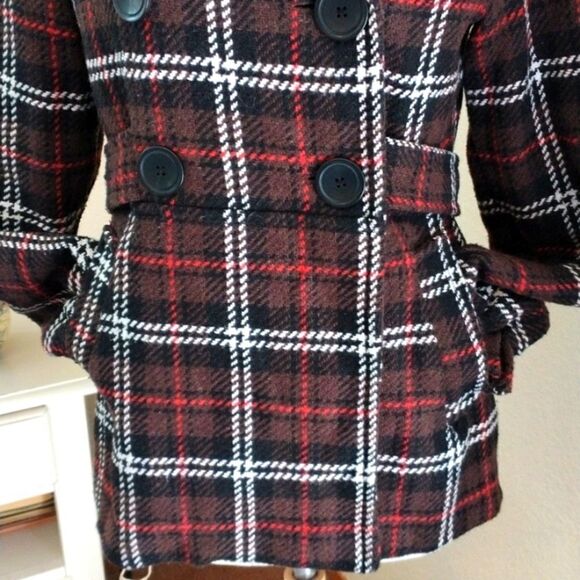 Ci Sono Hooded Plaid Jacket - Picture 3 of 14